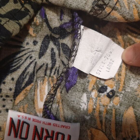 Vintage Turn On  Boho Lagen Look High Elastic Waist Pants Large - Picture 7 of 7